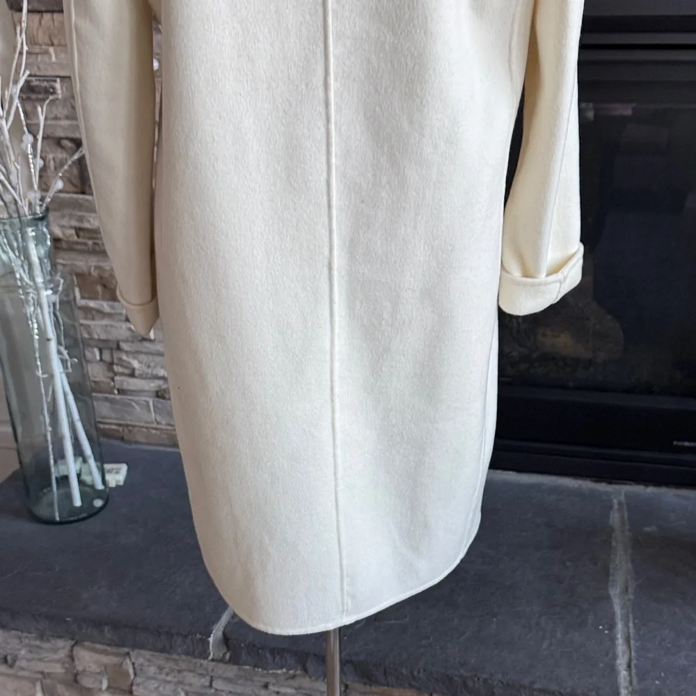 GAP Women's Cream Wool Trench Coat - Picture 8 of 13